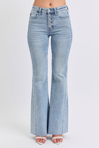 Judy Blue MR Over The Top Flare Jeans - Bray and Em Boutique