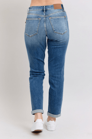 Judy Blue MR Weekend Wandering Boyfriend Jeans - Bray and Em Boutique