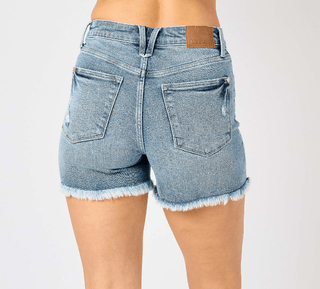 Judy Blue One For Me Button Fly Shorts - Bray and Em Boutique