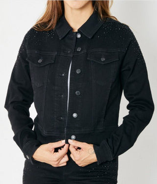Judy Blue Rhinestone Embellish Jacket - Bray and Em Boutique