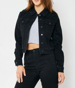 Judy Blue Rhinestone Embellish Jacket - Bray and Em Boutique