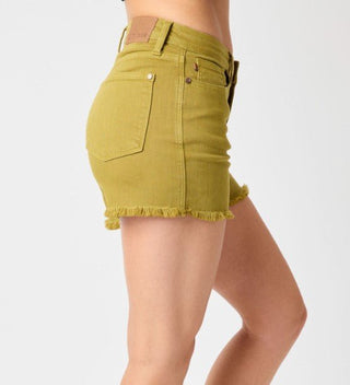 Judy Blue Trendy Girl Fray Hem Shorts - Bray and Em Boutique