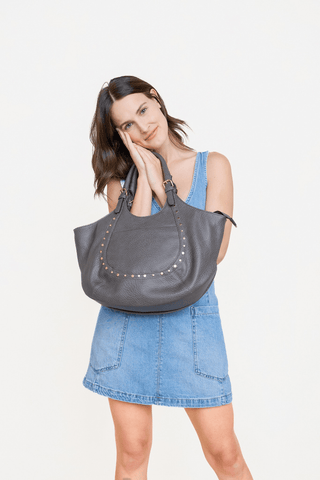 Kay Studded Hobo w/ Crossbody Strap - Bray and Em Boutique