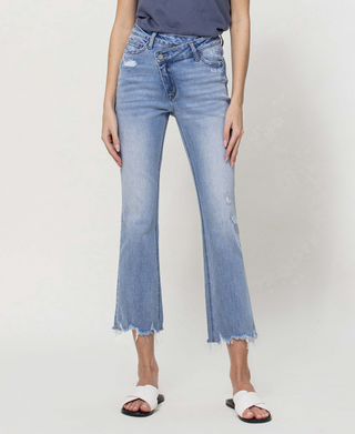 Vervet Fun Side HR Frayed Hem Jean