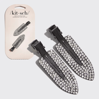 Kitsch Metal Rhinestone Creaseless Clips 2pc Set - Bray and Em Boutique
