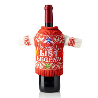 Uncle Bob’S Light-Up Wine & Bottle Sweater