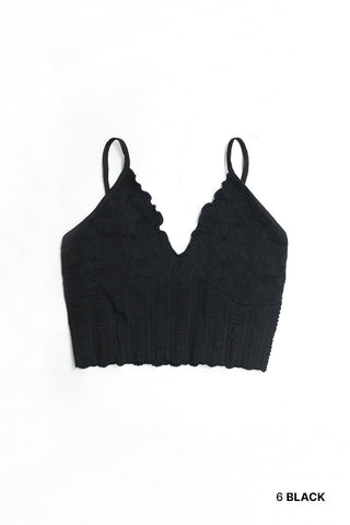 Lace Textured Bralette - Bray and Em Boutique