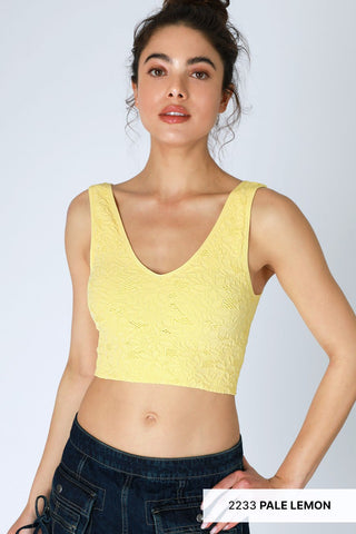 Lace V Neck Tank Top - Bray and Em Boutique