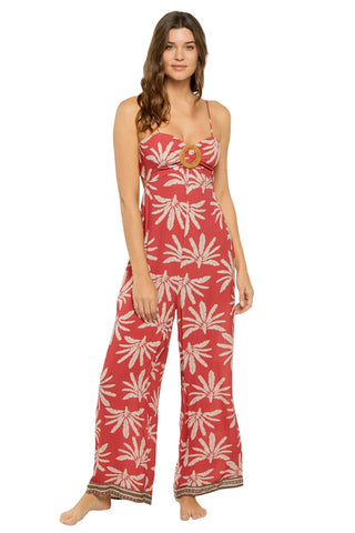 Lagoon Lure Leaf Print Jumpsuit - Bray and Em Boutique