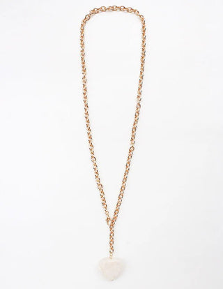 Lariat Heart Drop Necklace - Bray and Em Boutique
