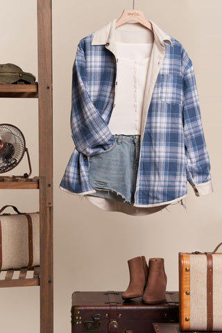 Layer It Up Reversible Plaid Shacket - Bray and Em Boutique