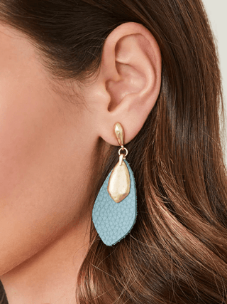 Leather Petal Earrings - Bray and Em Boutique