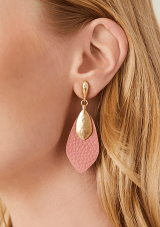 Leather Petal Earrings - Bray and Em Boutique