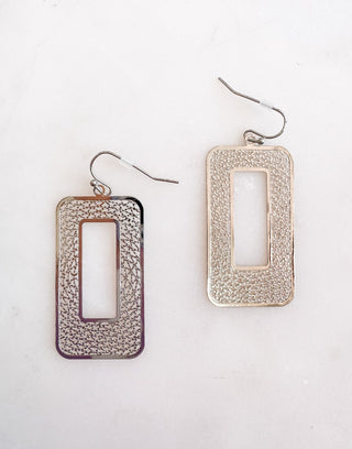 Let Me Talk Rectangle Earring - Bray and Em Boutique