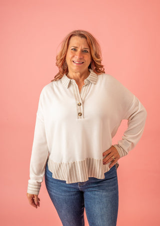 Let's Get Talking Waffle Knit Top - Bray and Em Boutique