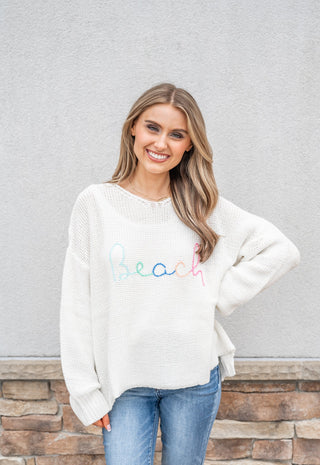 Let's Go To The "Beach" Sweater - Bray and Em Boutique
