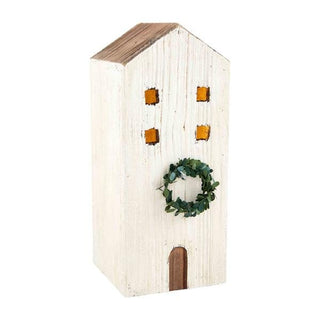 Light Up White Wooden Christmas House - Bray and Em Boutique