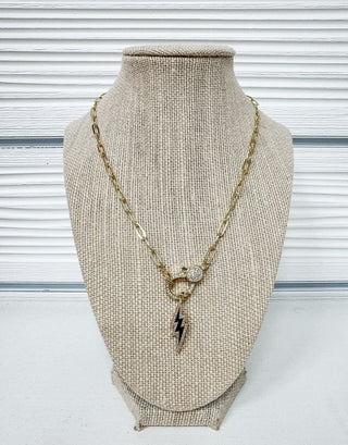 Lightning Bolt Charm Necklace - Bray and Em Boutique