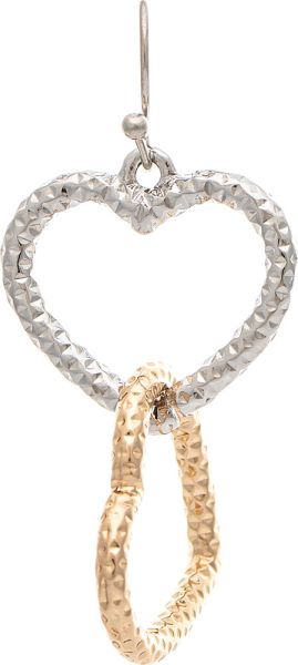 Linked Hearts Mixed Metal Earrings - Bray and Em Boutique