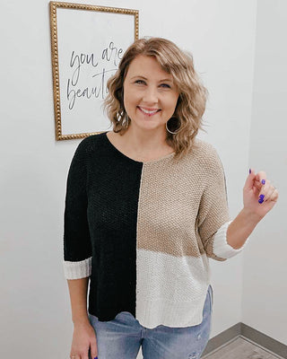 Look Over There Colorblock Sweater - Bray and Em Boutique