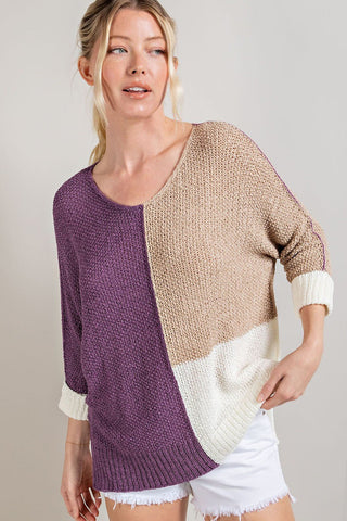 Look Over There Colorblock Sweater - Bray and Em Boutique