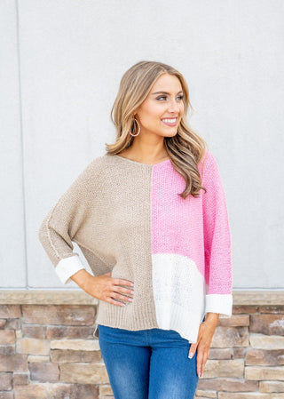 Look Over There Colorblock Sweater - Bray and Em Boutique