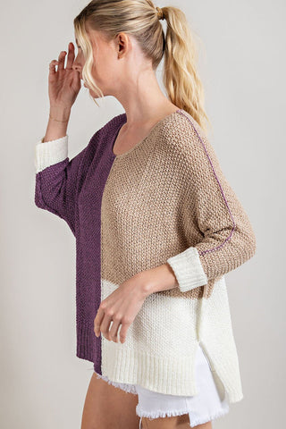 Look Over There Colorblock Sweater - Bray and Em Boutique