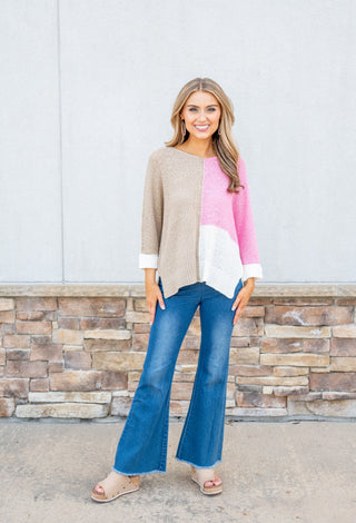 Look Over There Colorblock Sweater - Bray and Em Boutique
