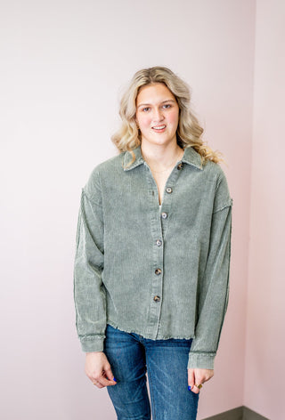 Love Of Fashion Corduroy Shacket - Bray and Em Boutique
