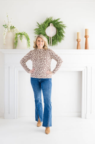 Lovervet HR Aimee Front Slit Flare Jeans - Bray and Em Boutique