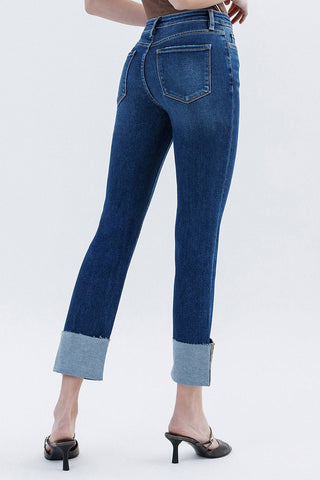 Lovervet HR Dearest Girl Cuff Straight Jeans - Bray and Em Boutique
