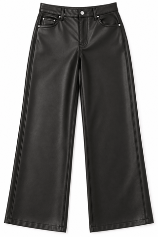 Luxe Leather Wide Leg Pants - Bray and Em Boutique