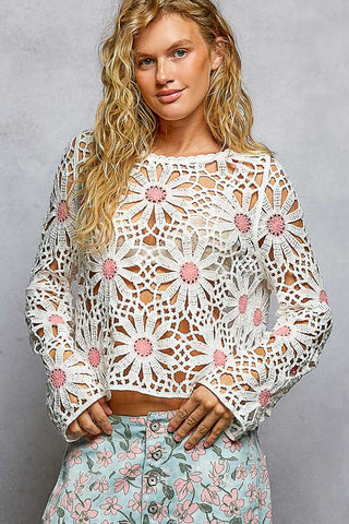 Lyric Fragments Crochet Top - Bray and Em Boutique
