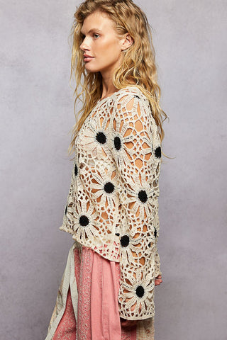 Lyric Fragments Crochet Top - Bray and Em Boutique