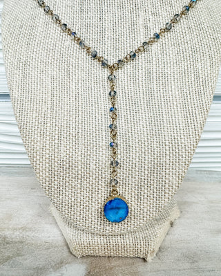 Makes Me Smile Layered Stone Pendant Necklace - Bray and Em Boutique