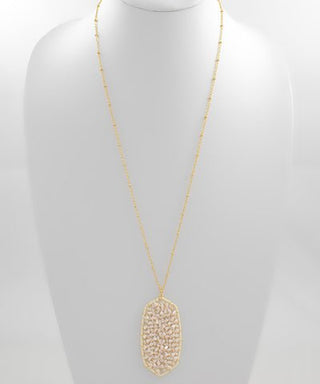 Making It Known Hexagon Pendant Necklace - Bray and Em Boutique