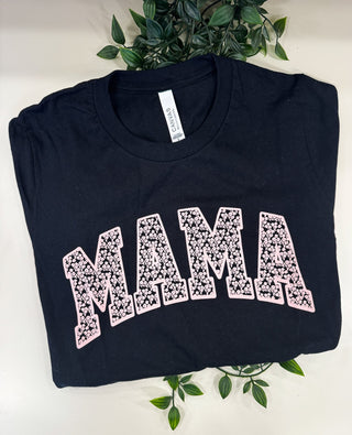 "MAMA" Floral Letters Graphic Tee - Bray and Em Boutique