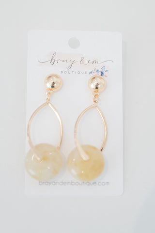 Marbled Drop Link Earrings - Bray and Em Boutique