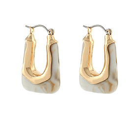 Marbled Luxe Hoop Earrings - Bray and Em Boutique