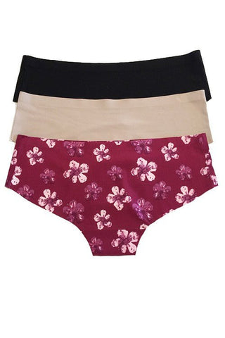 Maroon Floral Panty Set - Bray and Em Boutique