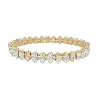 Marque Crystal and Gold Stretch Bracelet - Bray and Em Boutique