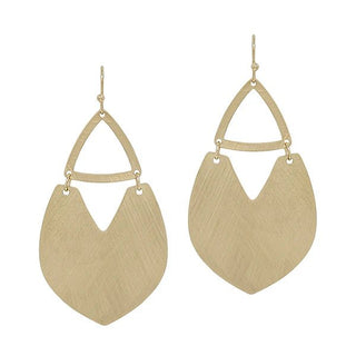 Matte Metal Leaf Shape Earrings - Bray and Em Boutique