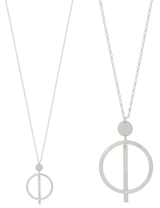 Matte Open Circle with Bar Necklace - Bray and Em Boutique