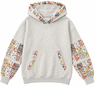 Meadow Mix Patchwork Hoodie - Bray and Em Boutique
