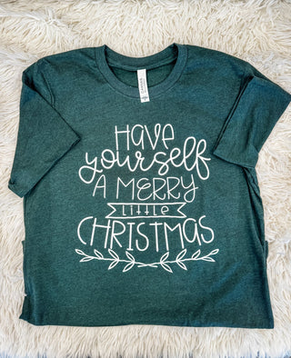 Merry Little Christmas Graphic T-shirt - Bray and Em Boutique