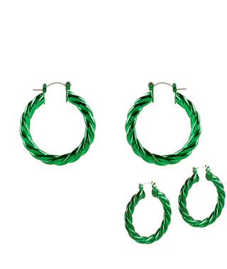Metal Coated Rope Hoop Earring - Bray and Em Boutique