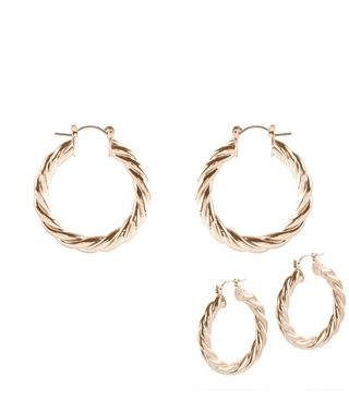 Metal Coated Rope Hoop Earring - Bray and Em Boutique
