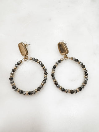 Mia Crystal Beaded Hoop Earrings - Bray and Em Boutique