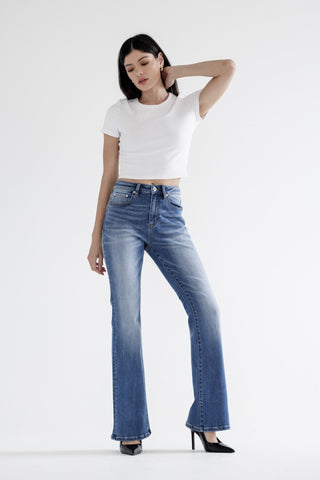MICA: Collective Choice HR Relaxed Flare Jeans - Bray and Em Boutique