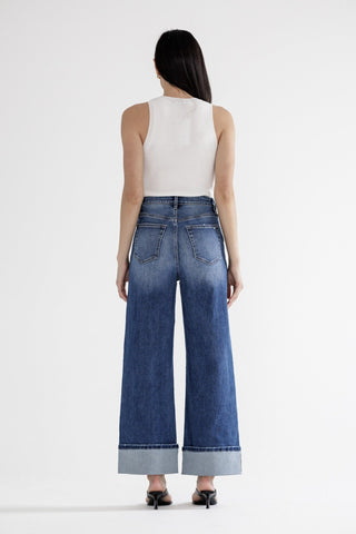 MICA: Denim Gem Super HR Wide Cuffed Jean - Bray and Em Boutique